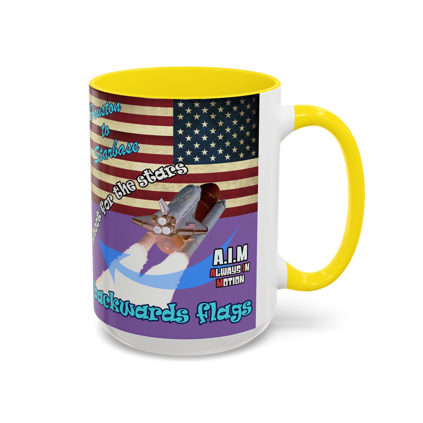 shoot for the stars - Accent Mug (light purple)