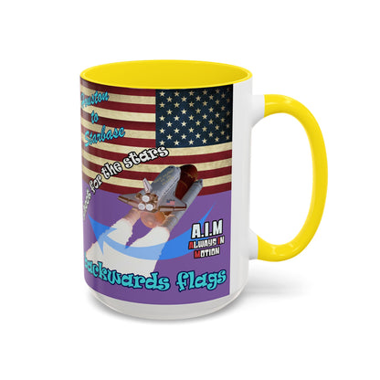 shoot for the stars - Accent Mug (light purple)
