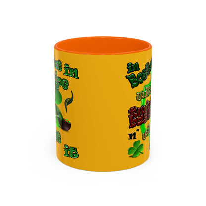 celtics logo - Accent Mug (yellow)