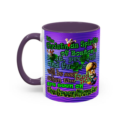 christmas spirits of boston - Accent Mug (purple wave)