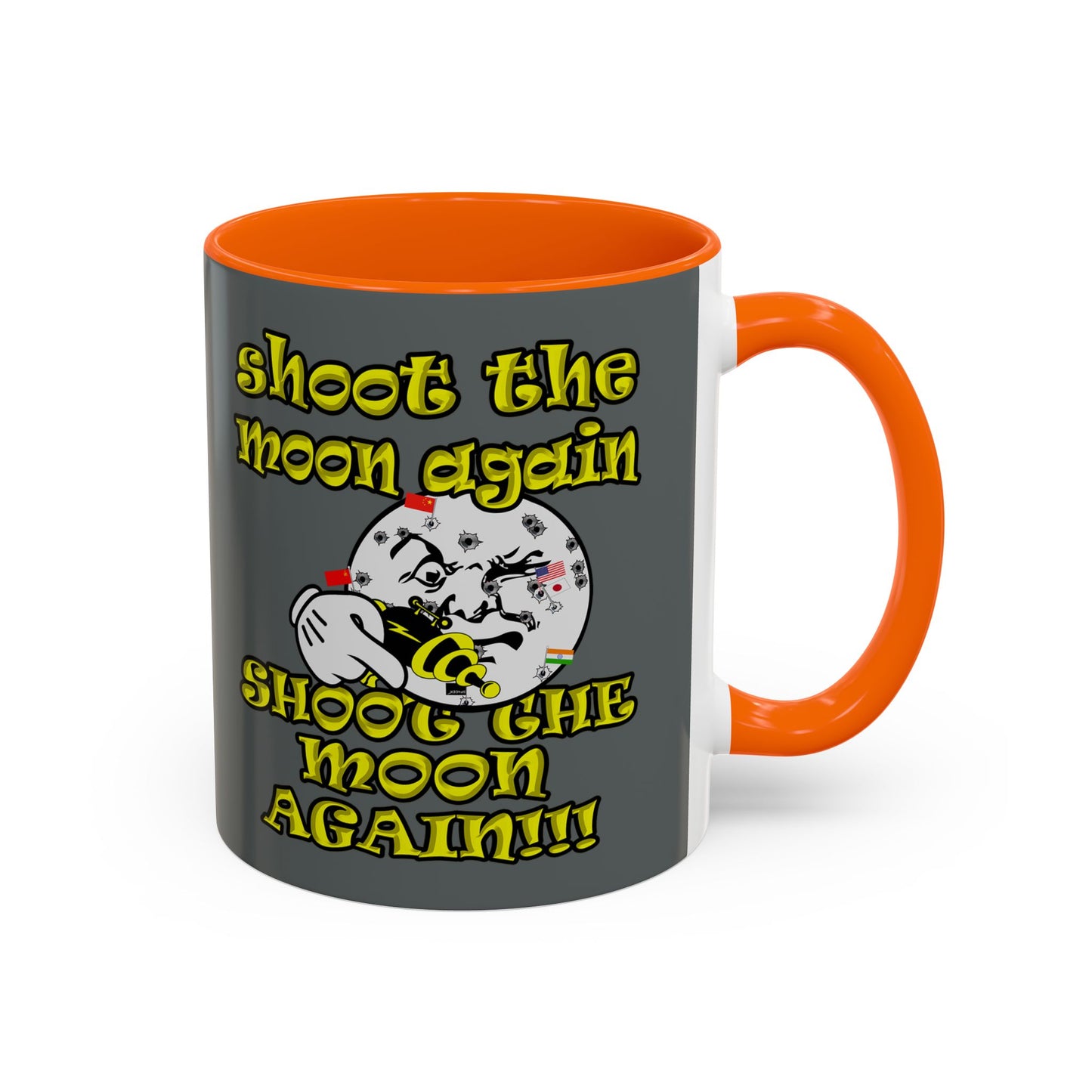 shoot the moon again - Accent Mug (dark grey)