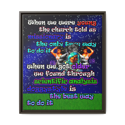 doggystyle - framed canvas art ('snoops' background)