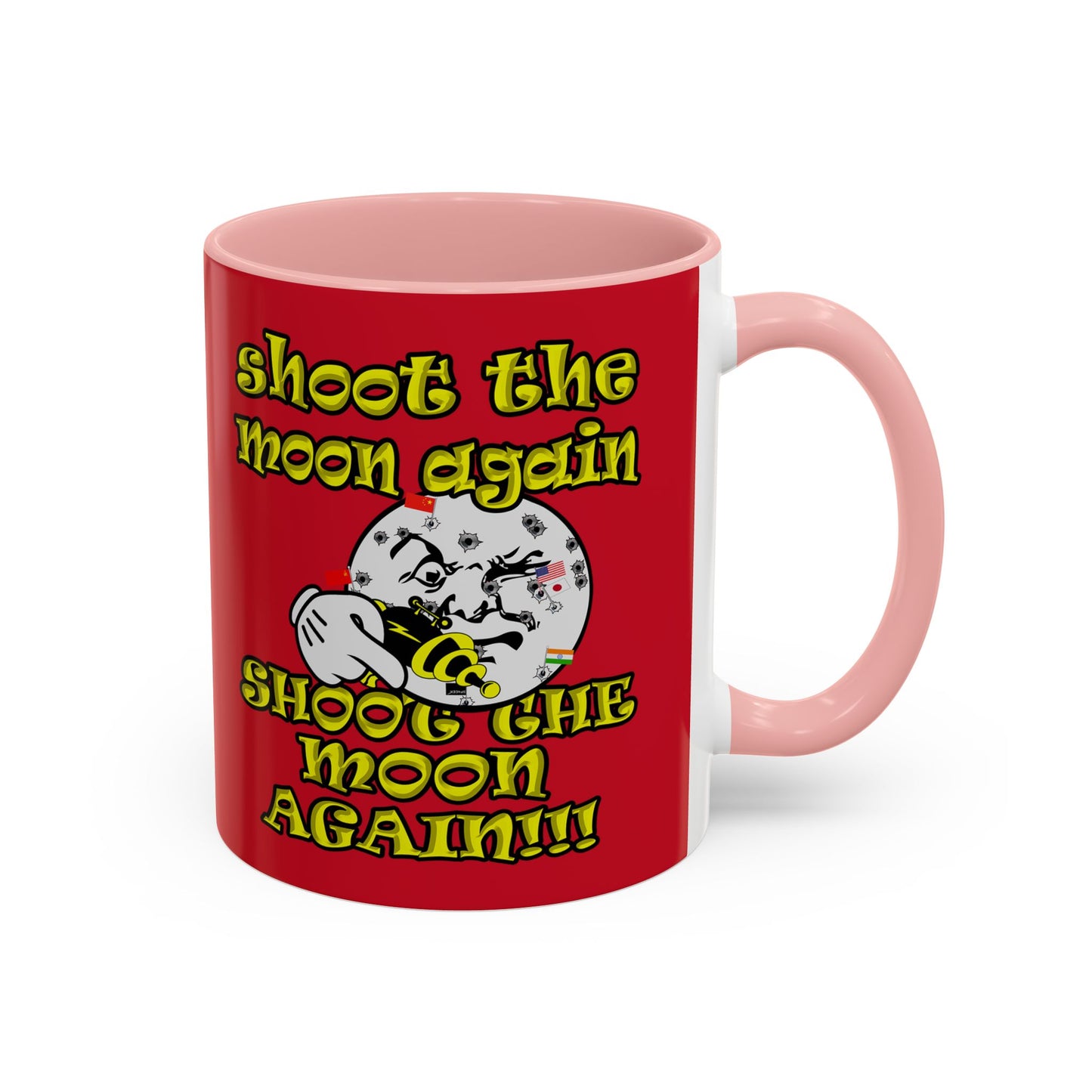 shoot the moon again - Accent Mug (dark red)