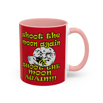 shoot the moon again - Accent Mug (dark red)
