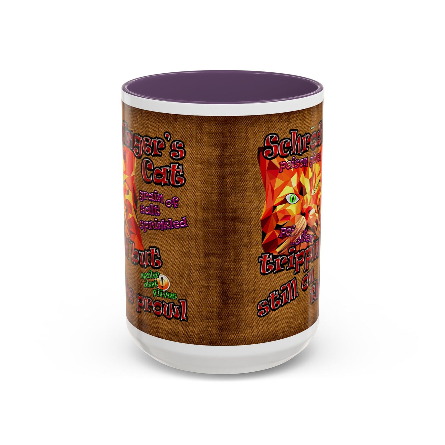 schrodinger's cat - Accent Mug (brown papyrus)