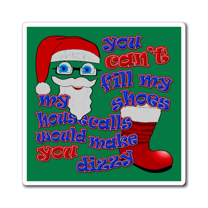santa's shoes - Magnets - (dark green)