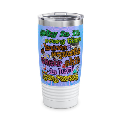 the bum's shit - Ringneck Tumbler, 20oz (light blue-purple wave)