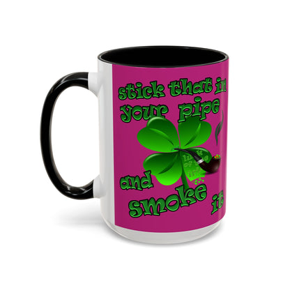 celtics logo - Accent Mug (pink)