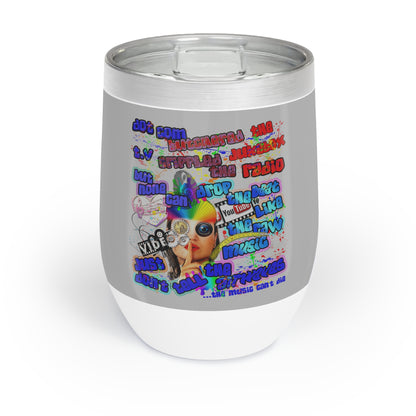 drop the beat - Chill Wine Tumbler (light grey)