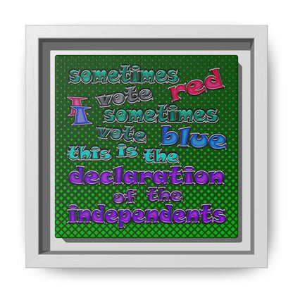 declaration of the independents - framed canvas art (logo green)