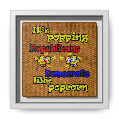 popping like popcorn - framed canvas art (brown papyrus)