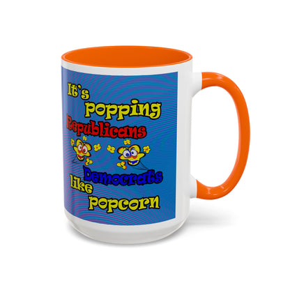 popping like popcorn - Accent Mug (light blue-purple wave)