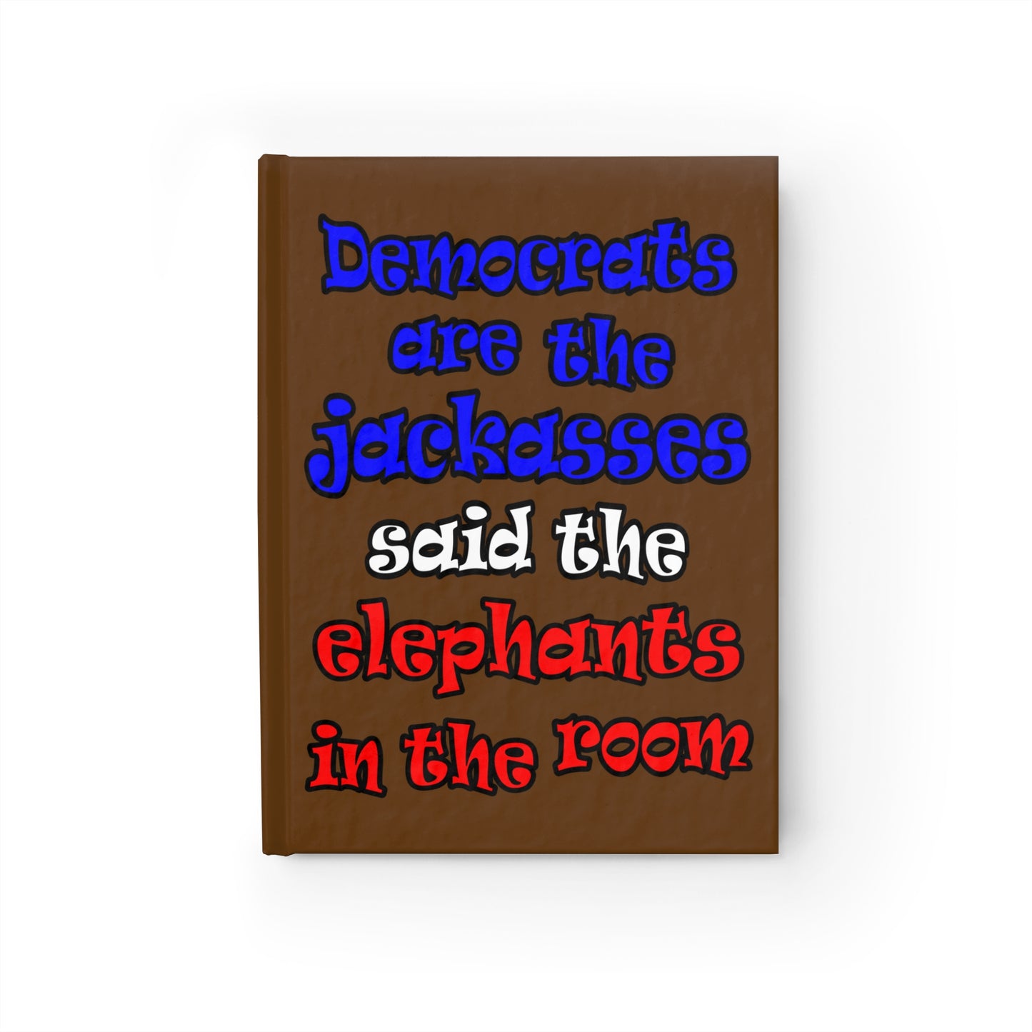 donkeys and elephants - journal-lined (brown)