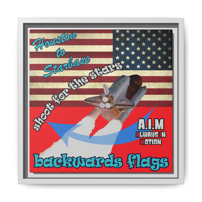 shoot for the stars - framed canvas art (red)