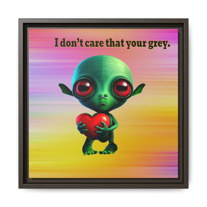 I don't care that your grey - framed canvas art (color blur)