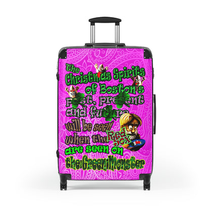 christmas spirits of boston - Suitcase (pink swirl)