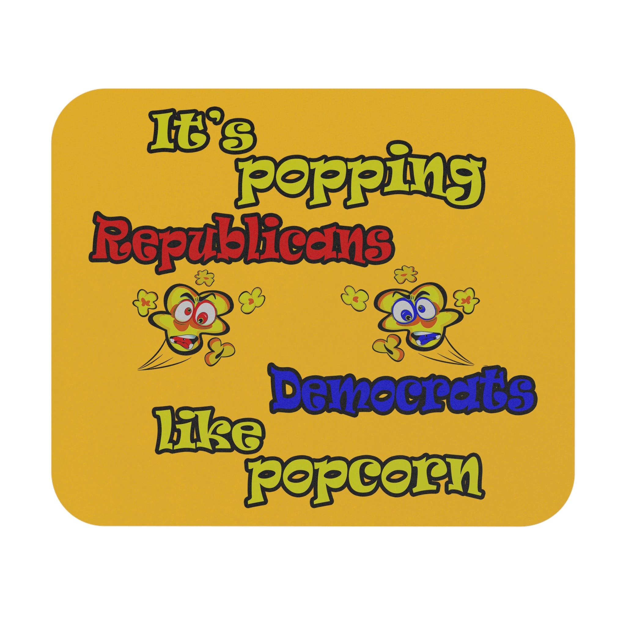 popping like popcorn - Mouse Pad (Rectangle) (yellow)