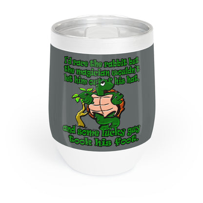 turtle race - Chill Wine Tumbler (dark grey)