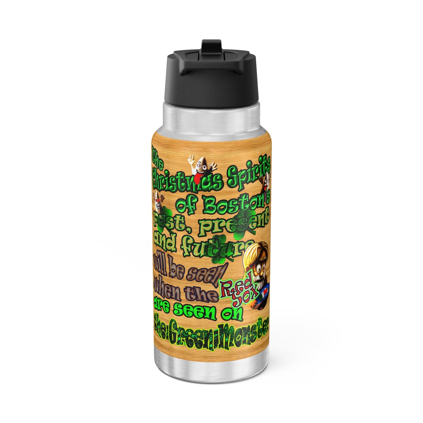 christmas spirits of boston - Gator Tumbler, 32oz  (butterscotch wood finish)