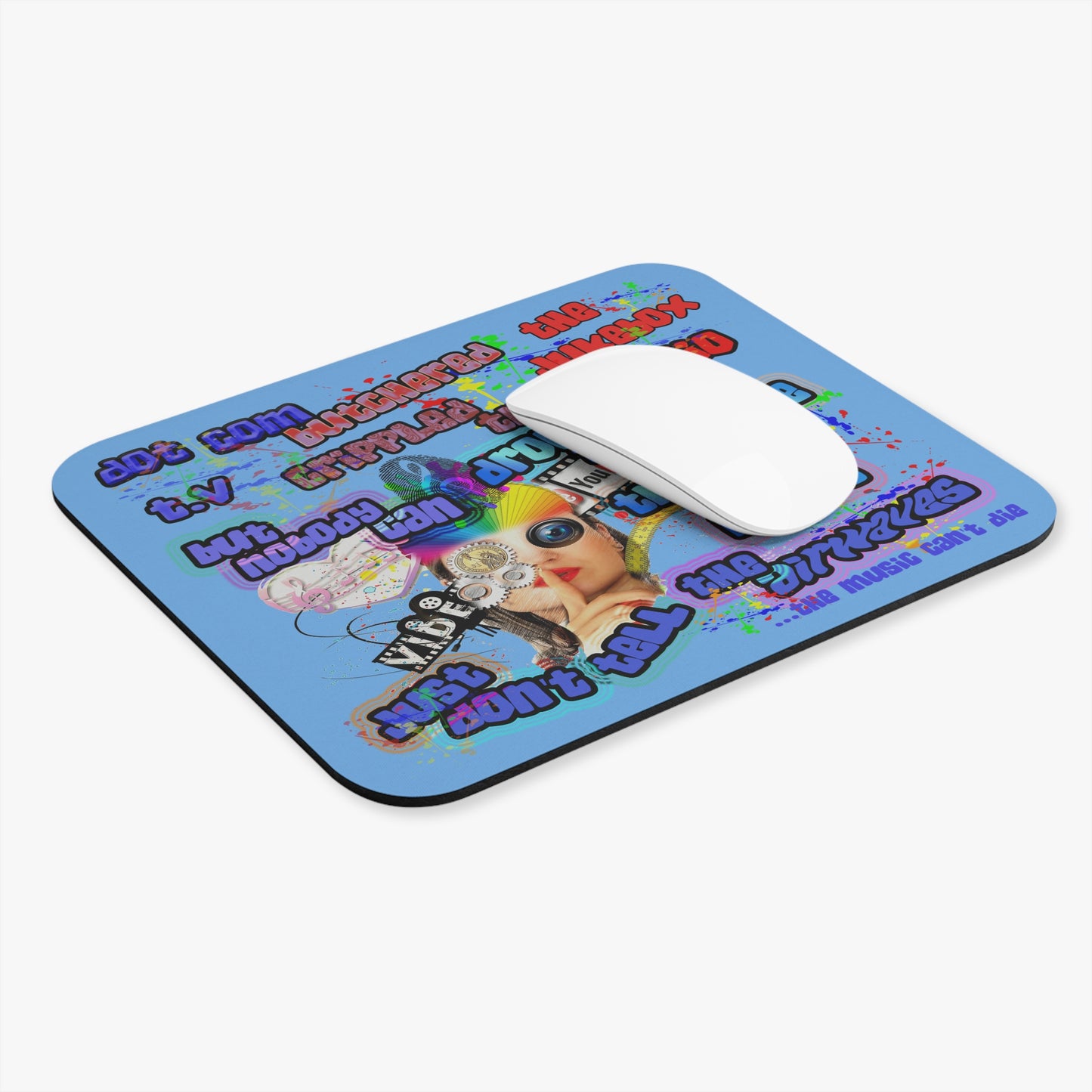 drop the beat - Mouse Pad (Rectangle) (light blue)