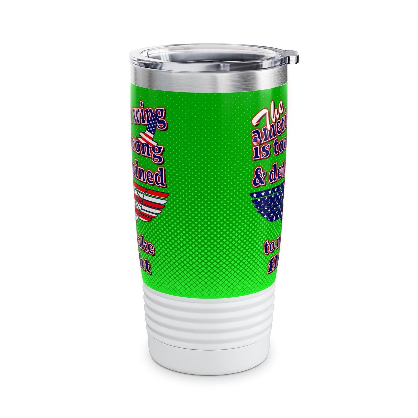 american wing - Ringneck Tumbler, 20oz (logo green)