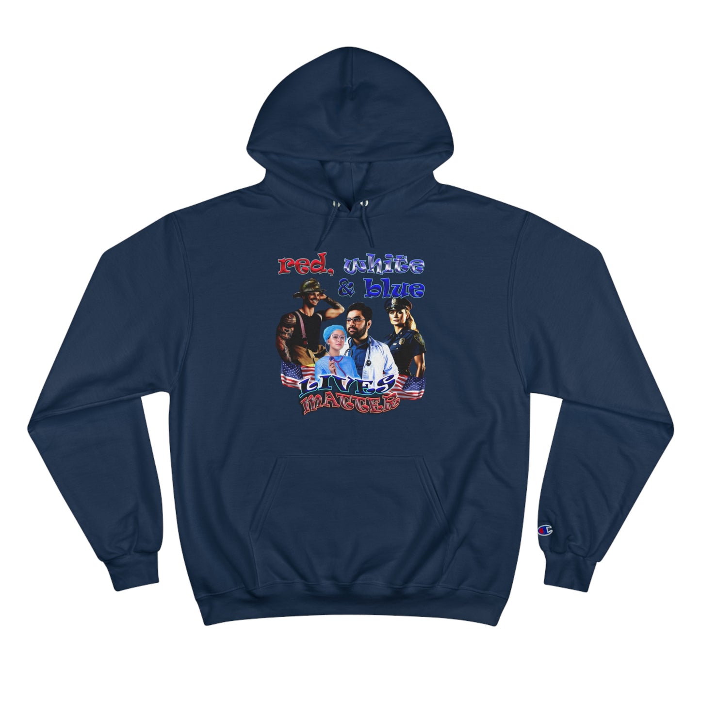 rw&b lives matter - Champion Hoodie