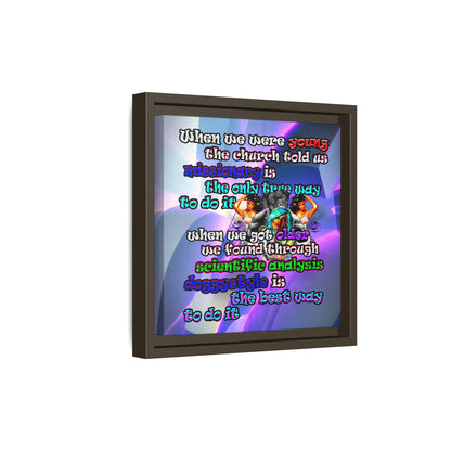 doggystyle - framed canvas art (grey-pink wave)