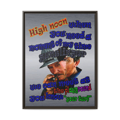 high noon - framed canvas art (brushed nickel)