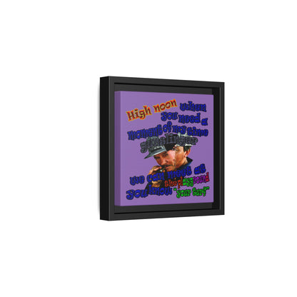 high noon - framed canvas art (light purple)