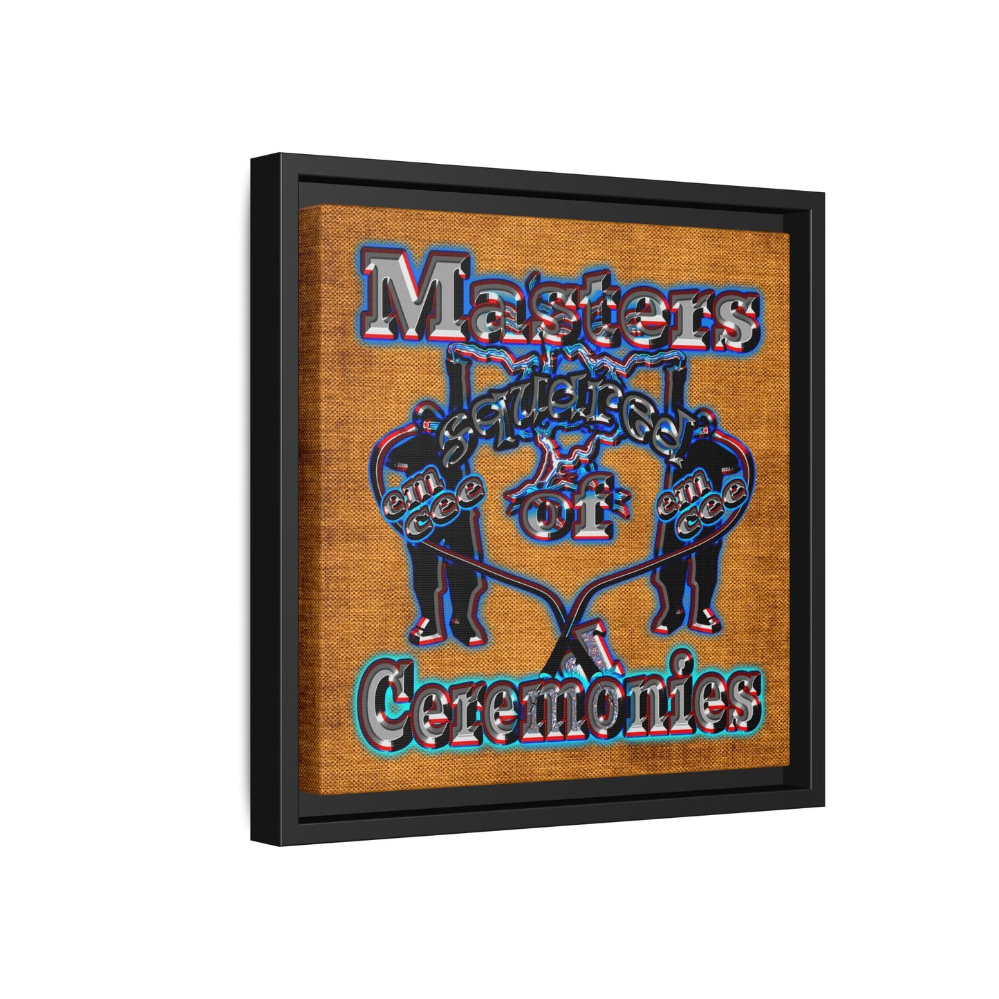em cee squared - framed canvas art (brown papyrus)
