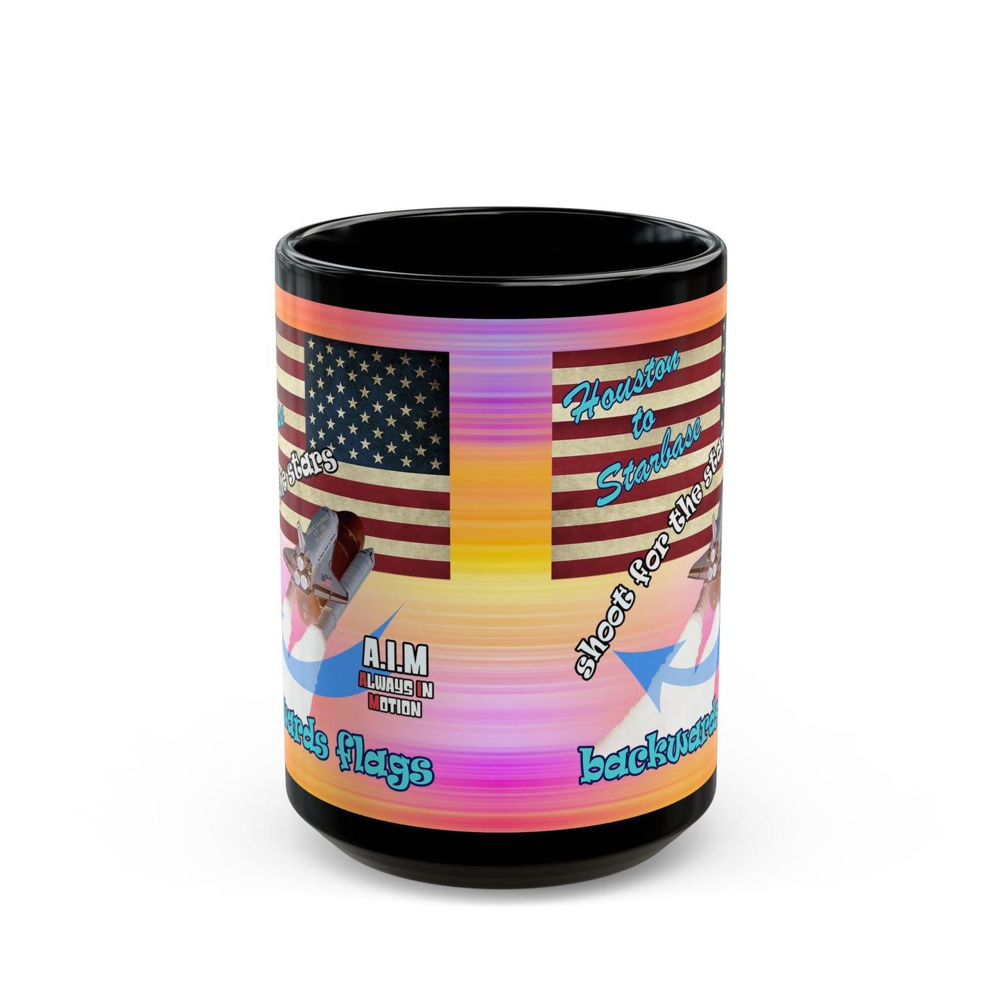 shoot for the stars - Black Mug (color blur)