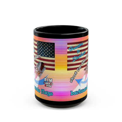 shoot for the stars - Black Mug (color blur)