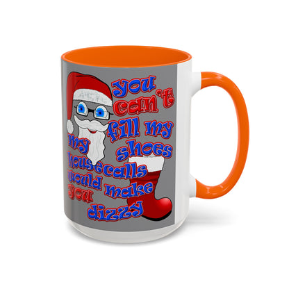 santa's shoes - Accent Mug (grey)