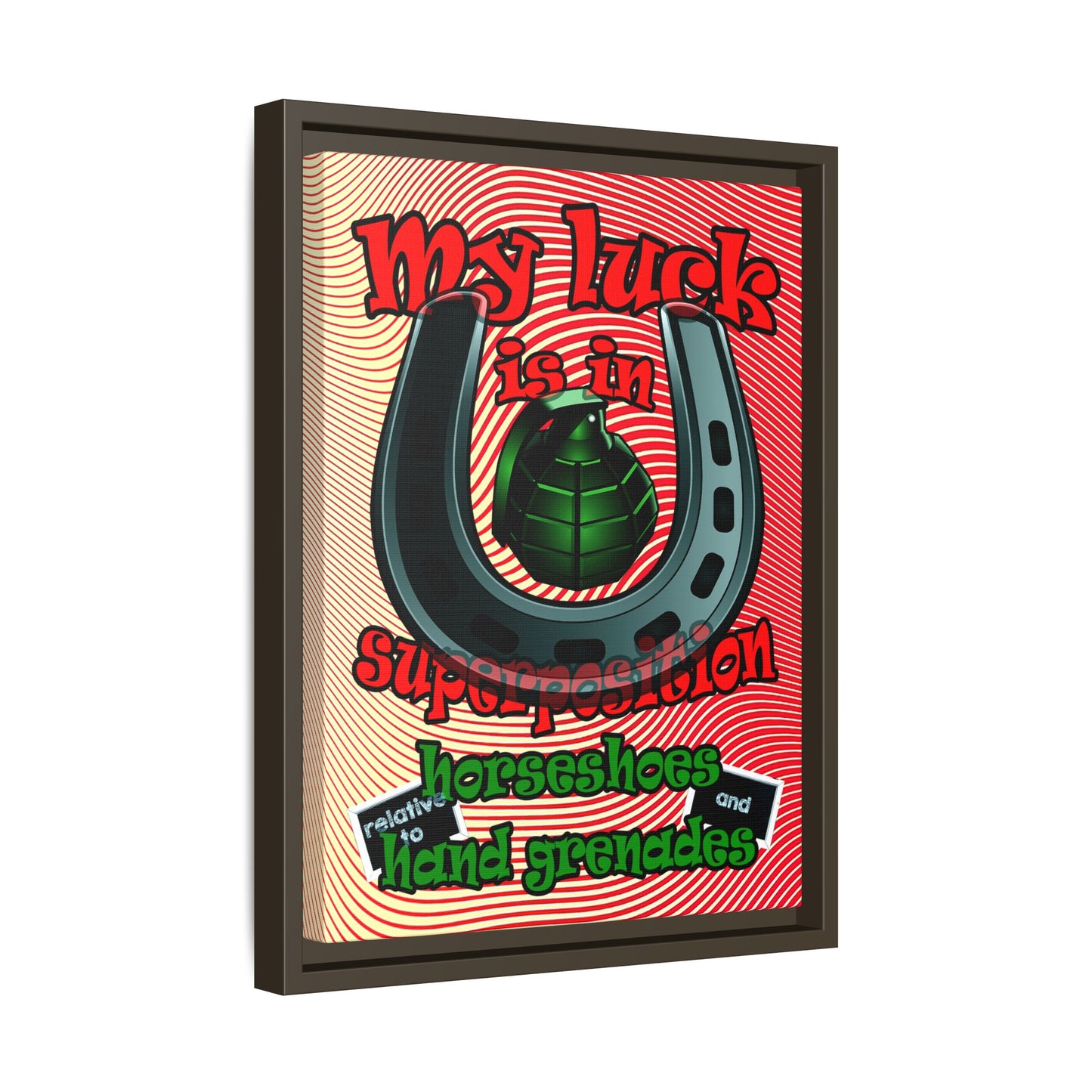my luck - framed canvas art (yellow-orange wave)
