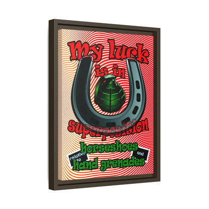 my luck - framed canvas art (yellow-orange wave)