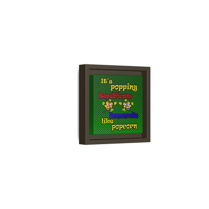popping like popcorn - framed canvas art (logo green)