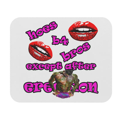 hoes b4 bros - Mouse Pad (Rectangle) (white)
