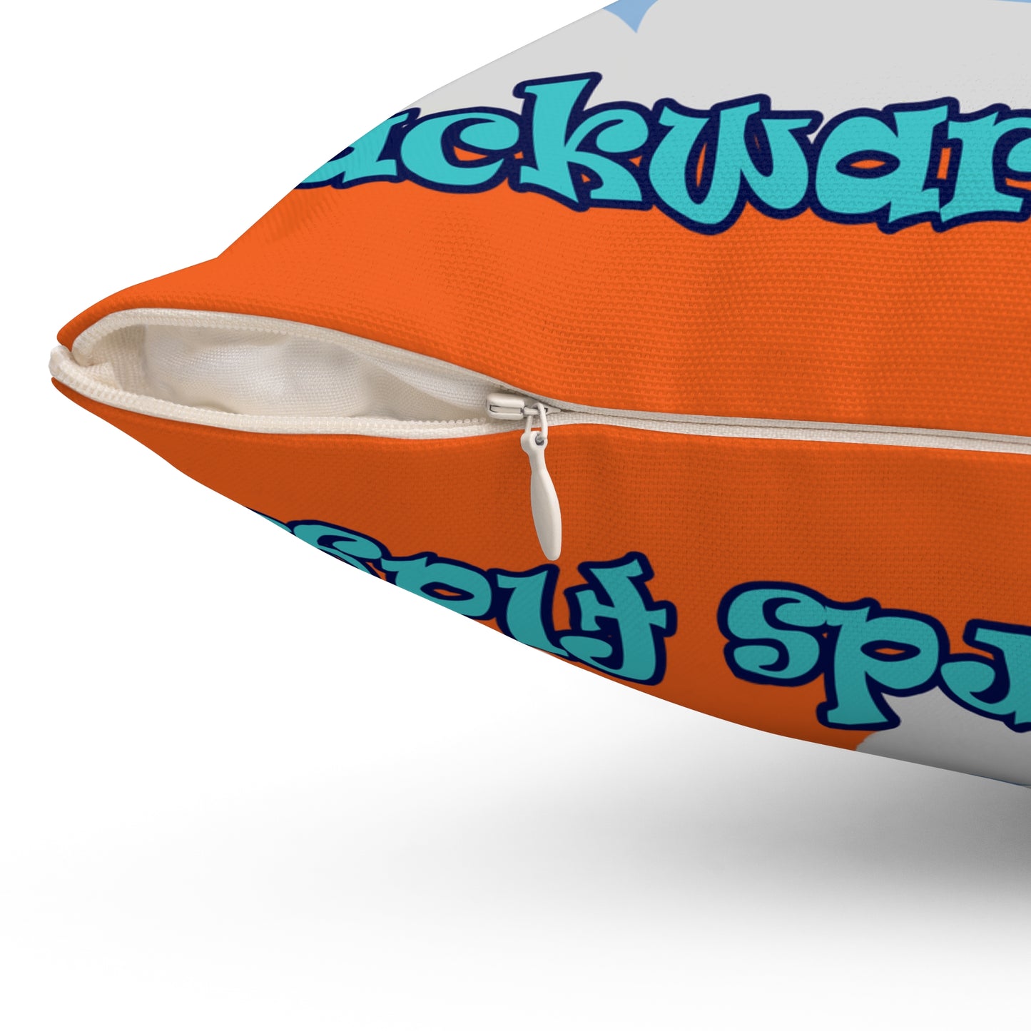 shoot for the stars - Spun Polyester Square Pillow - (orange)
