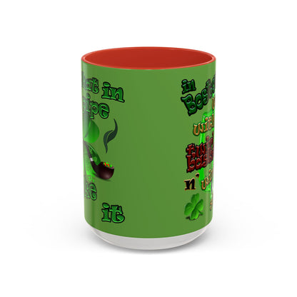 celtics logo - Accent Mug (green)
