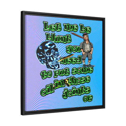og - framed canvas art (light blue-purple wave)