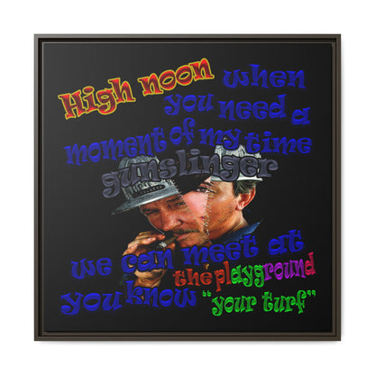 high noon - framed canvas art (black)