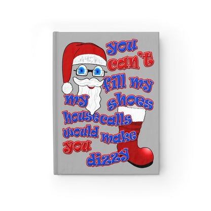 santa's shoes - journal-lined (light grey)