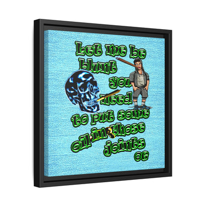 og - framed canvas art (faded blue)
