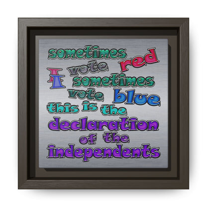 declaration of the independents - framed canvas art (brushed nickel)