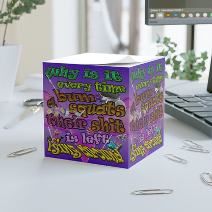 the bum's shit - note cube (purple-pink wave)
