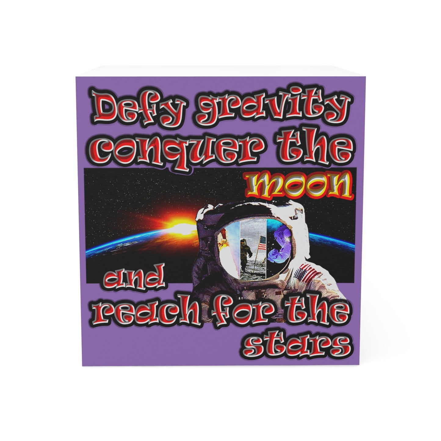 defy conquer reach - note cube (light purple)