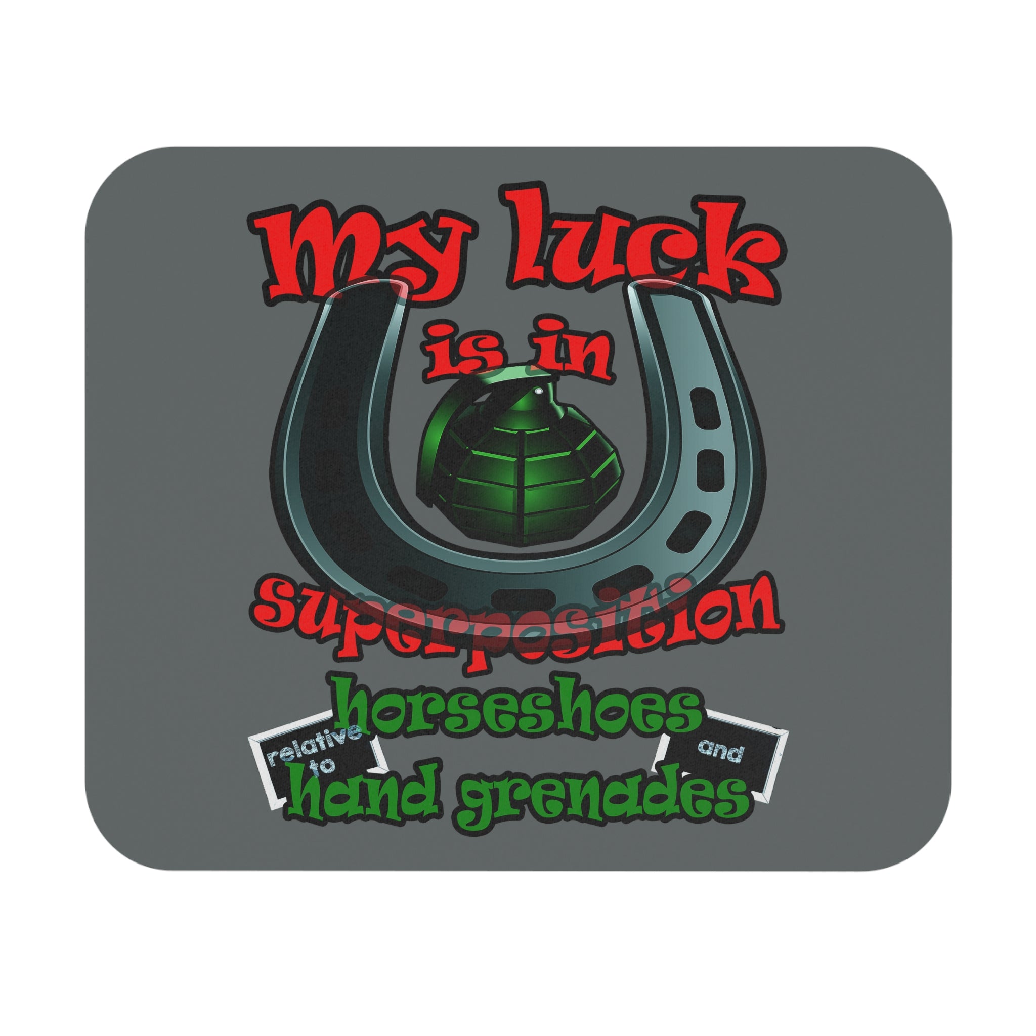 my luck - Mouse Pad (Rectangle) (dark grey)
