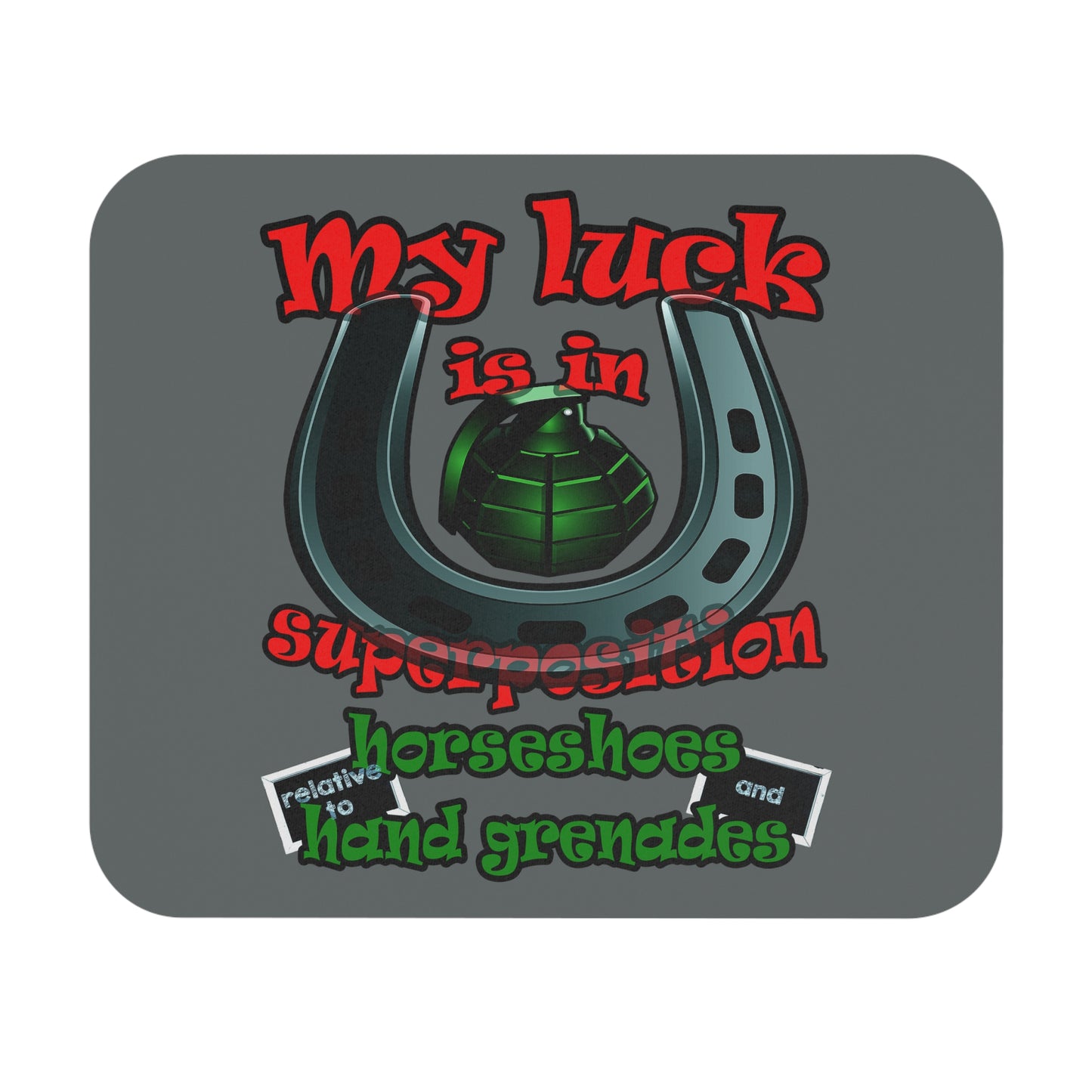 my luck - Mouse Pad (Rectangle) (dark grey)