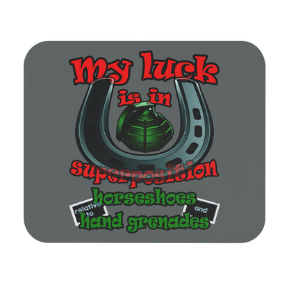 my luck - Mouse Pad (Rectangle) (dark grey)