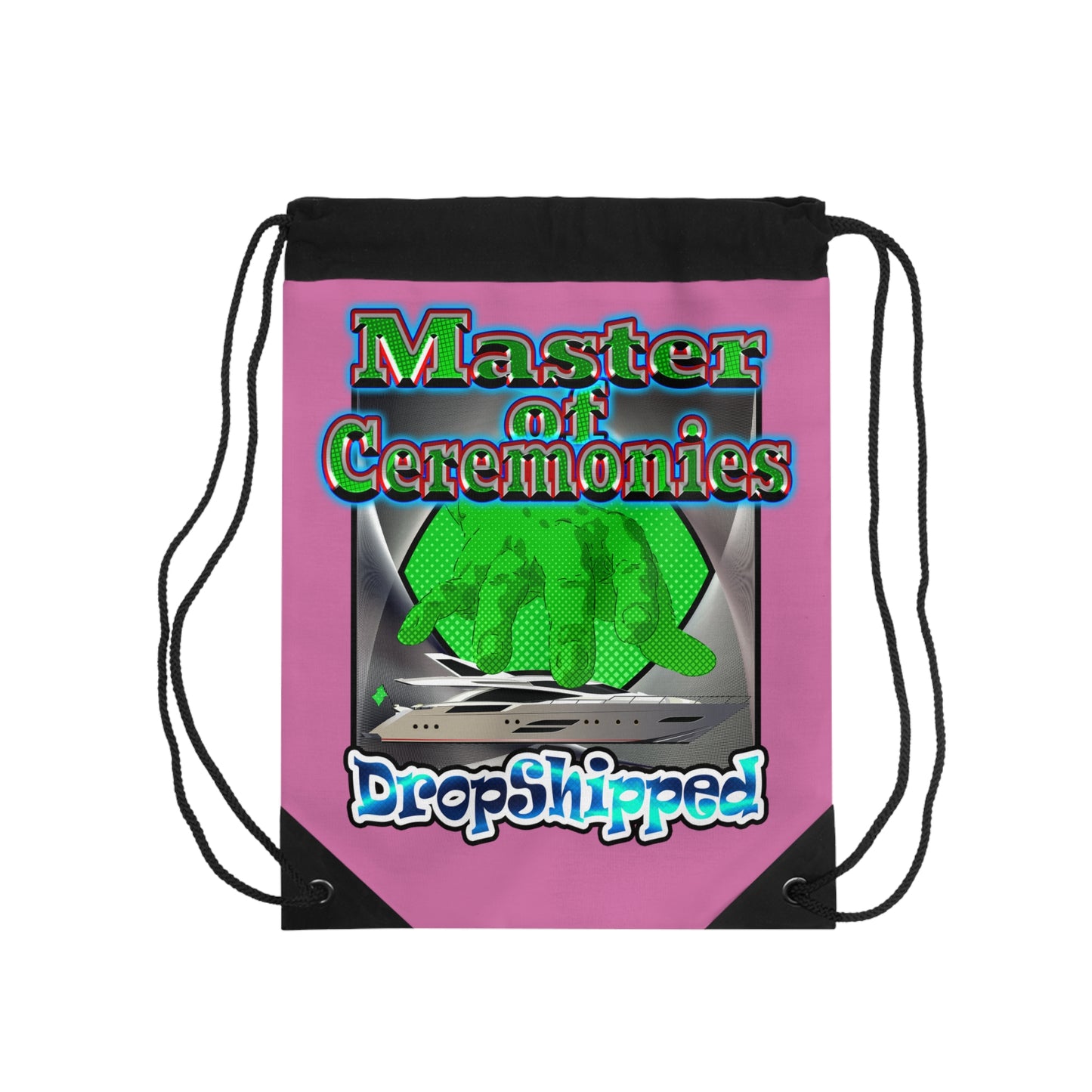 logo - Drawstring Bag (light pink)